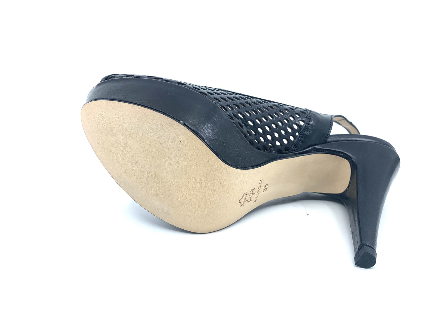 4075 Belfagor Black Gastone Lucioli Slingback Pumps