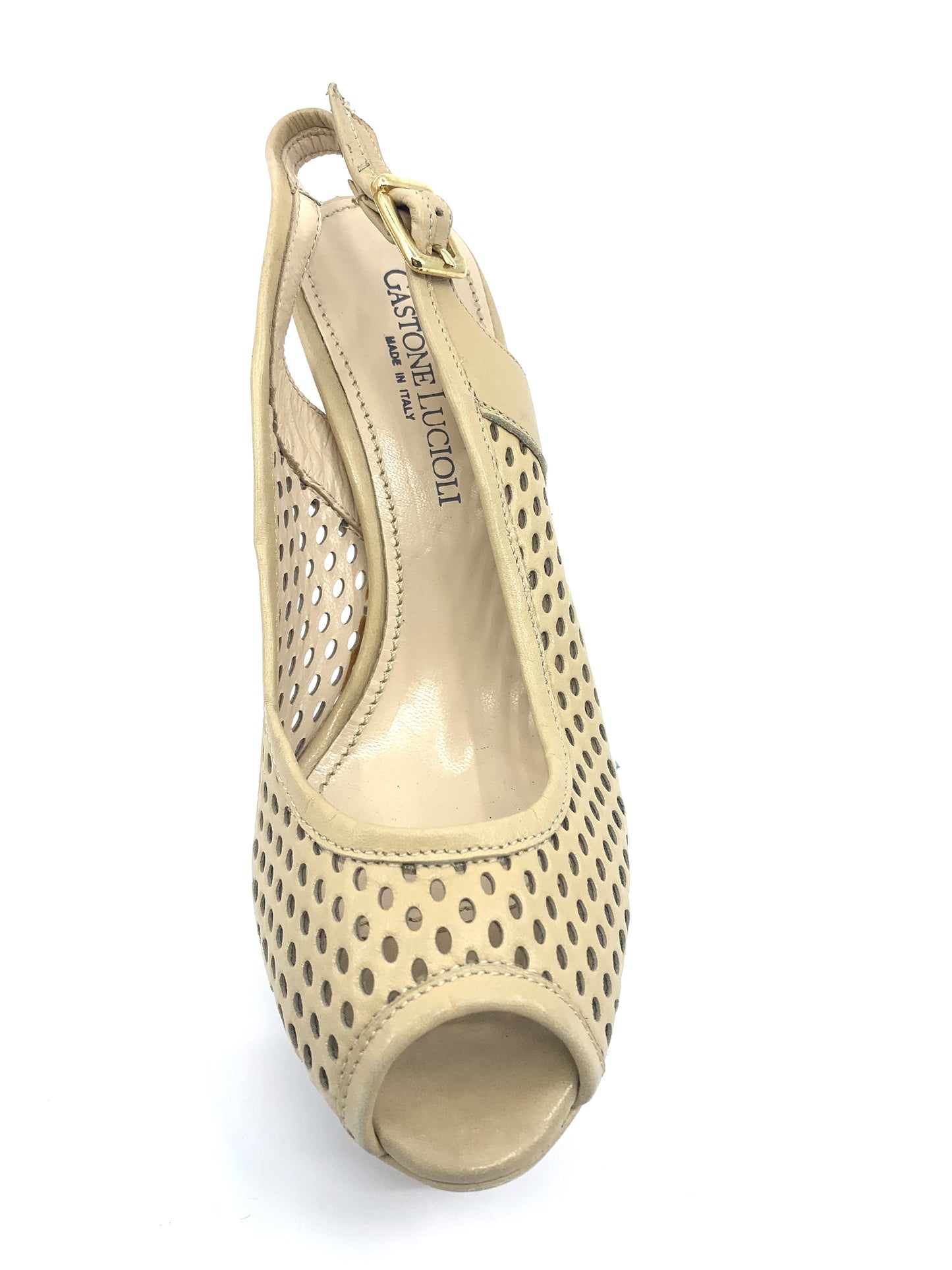 4075 Belfagor Nude Gastone Lucioli Slingback Pumps