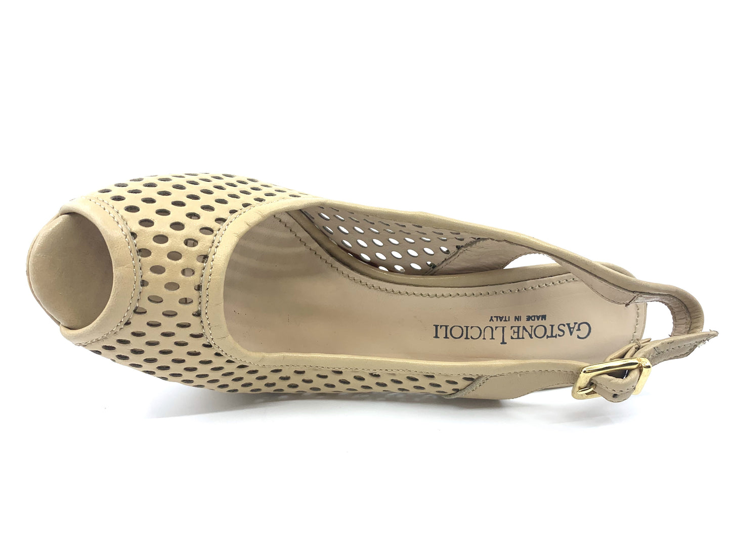 4075 Belfagor Nude Gastone Lucioli Slingback Pumps