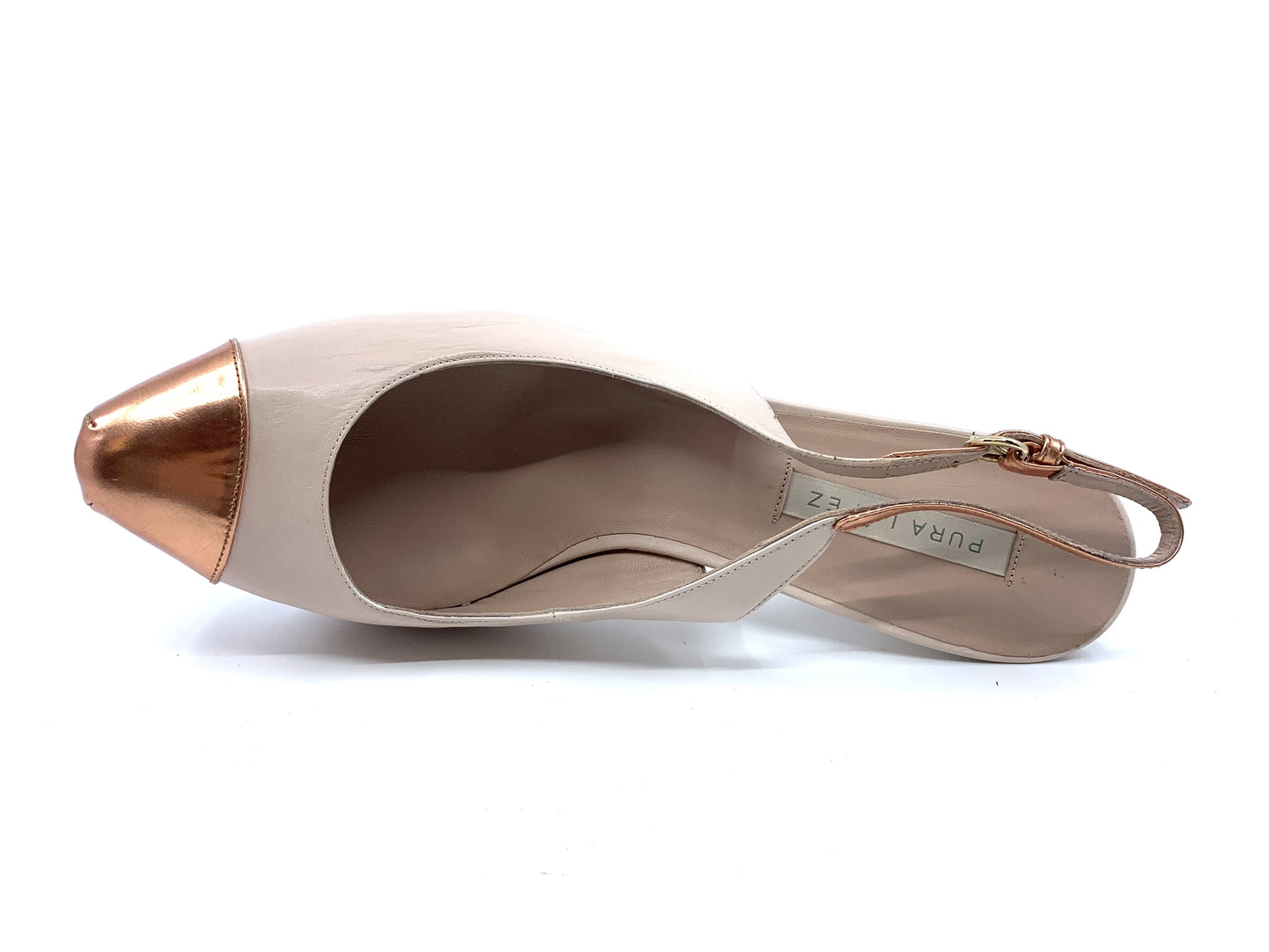 AB170 Luce Magnolia Baby Nude Leather Pura Lopez Slingback Pumps