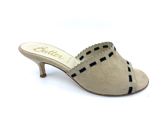 Pryce Tan Suede Butter Slide Sandals