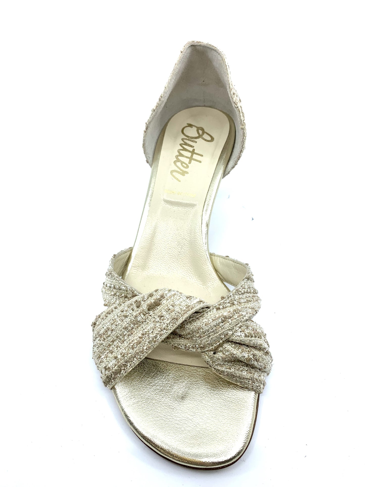 Percy Gold Fabric Butter d'Orsay Pump