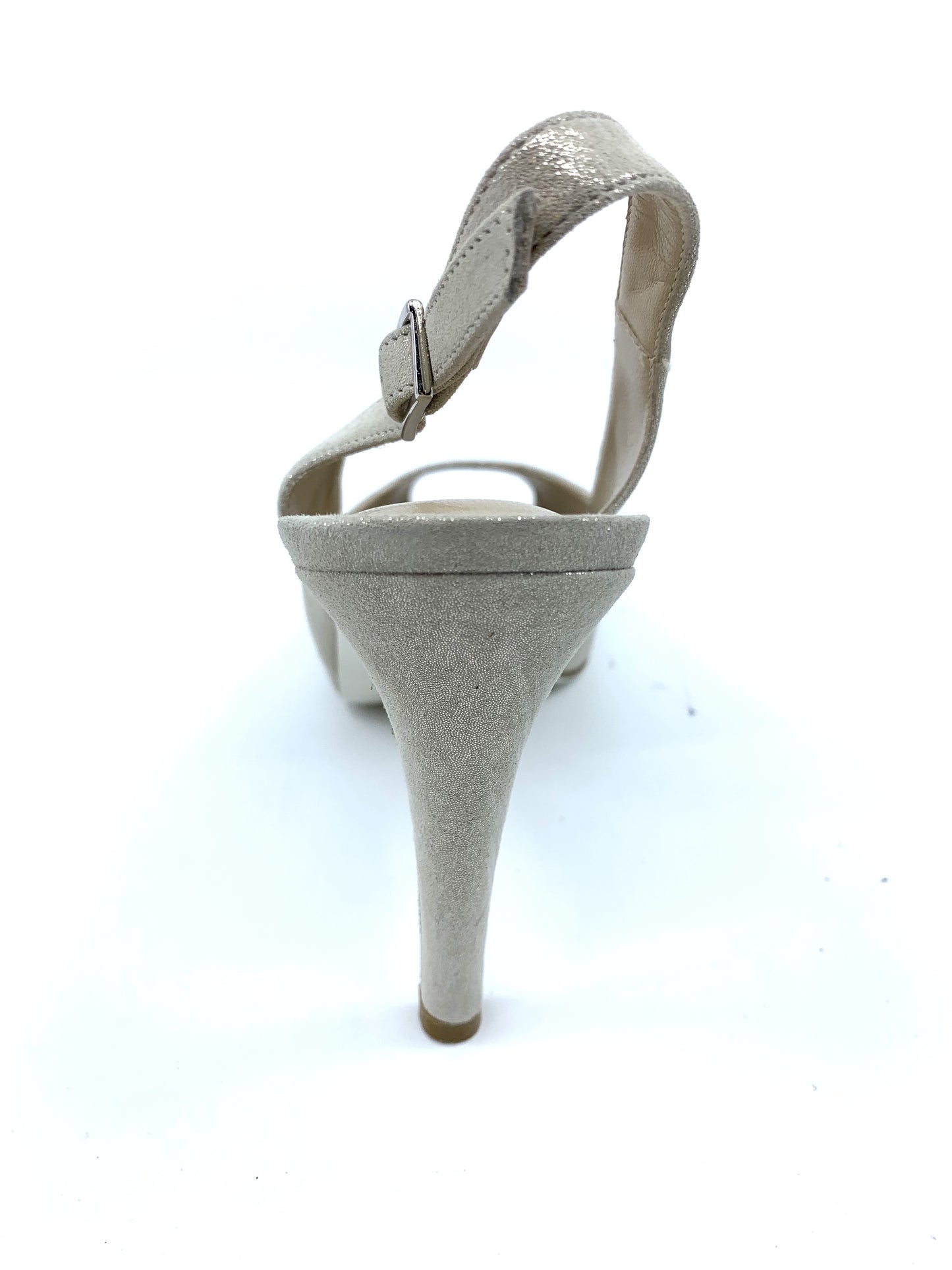 Brooks Nude Metallic Suede Ron White Slingback Pumps