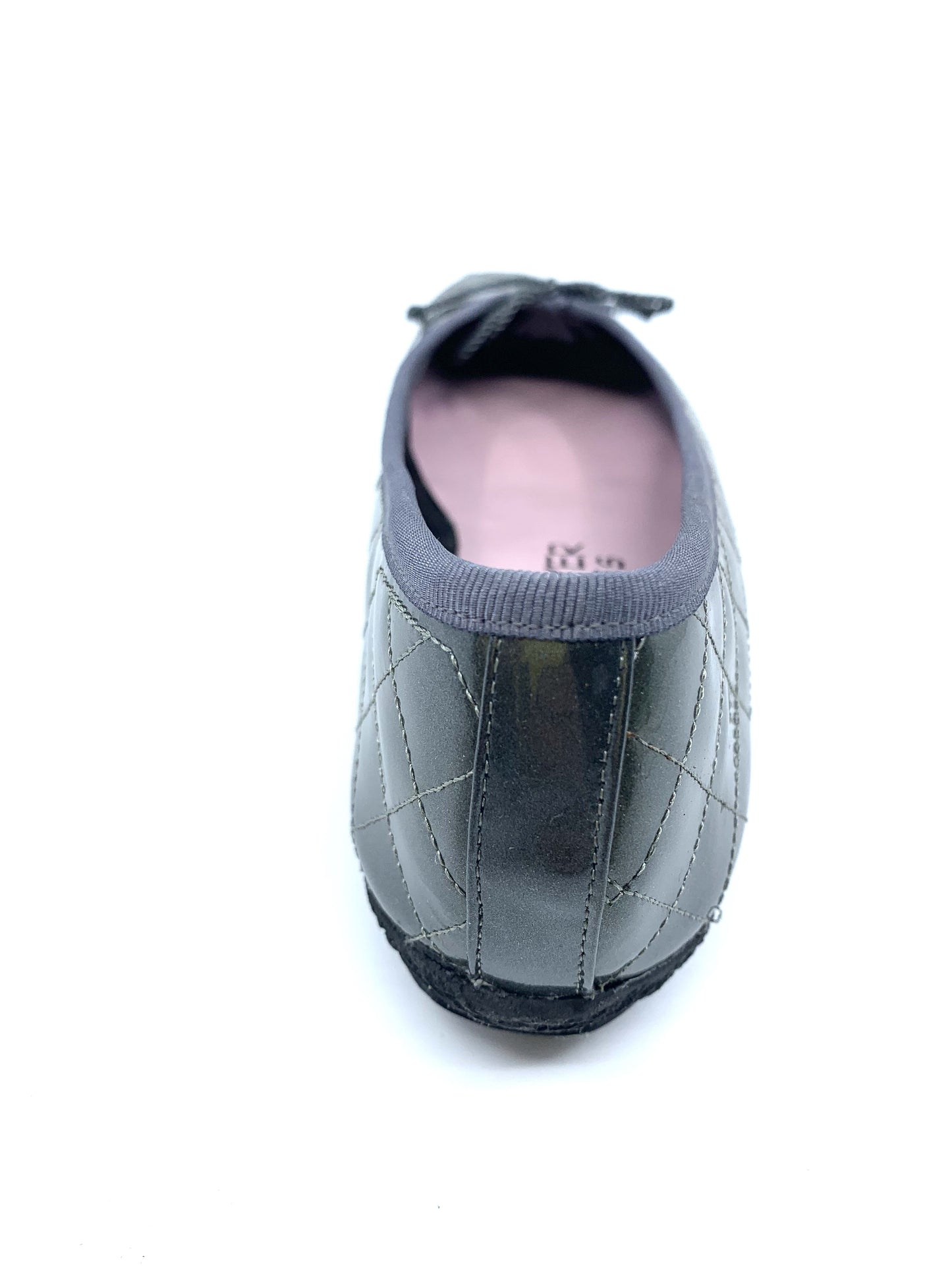 Crown Gray Patent Leather Paul Mayer Ballet Flats