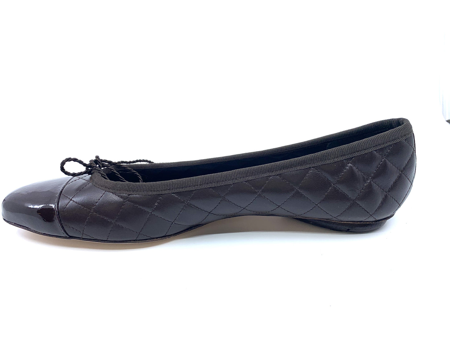 Cozy Brown Patent Paul Mayer Flat I-1-109698