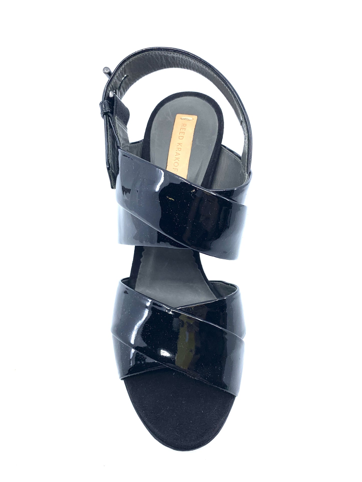 100 Boxer Sandal Black Patent Leather Reed Krakoff Sandal