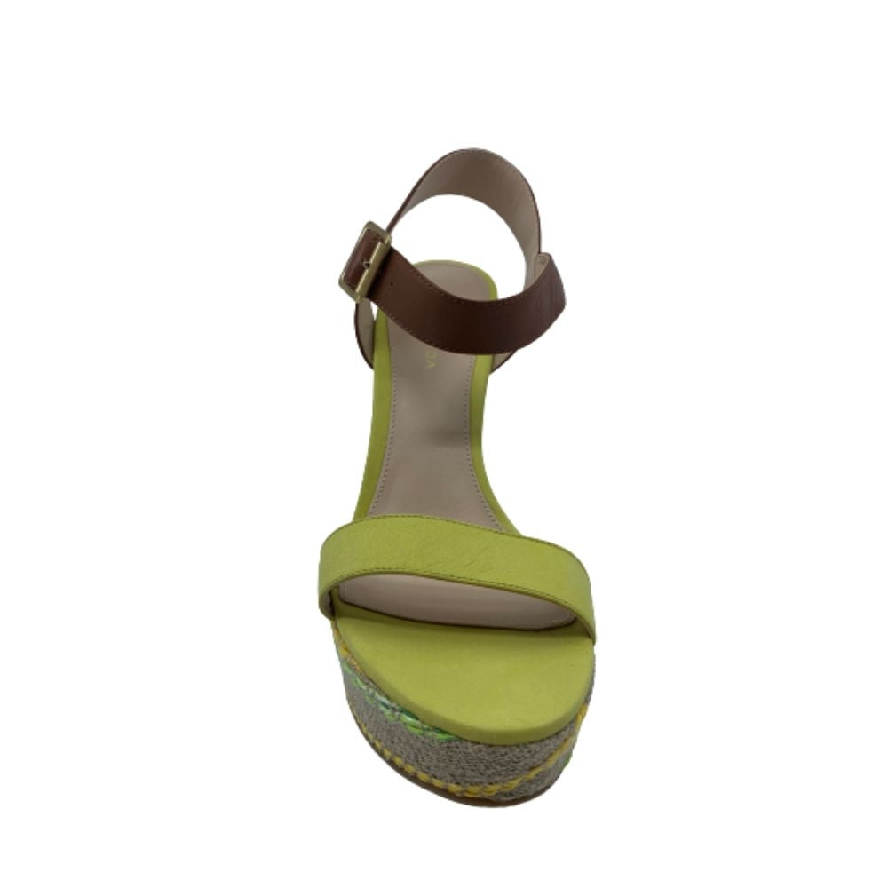 Oates 3 Lemon Tumbled Leather Calf Pelle Moda Wedge Sandals