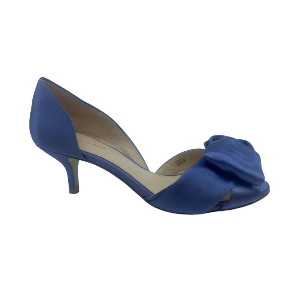 Alera Blue d'Orsay Satin Pelle Moda Pumps