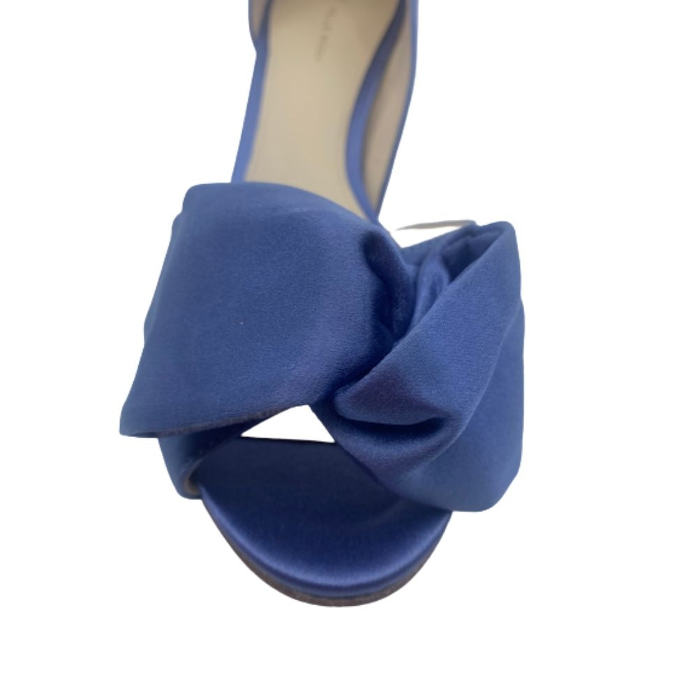 Alera Blue d'Orsay Satin Pelle Moda Pumps
