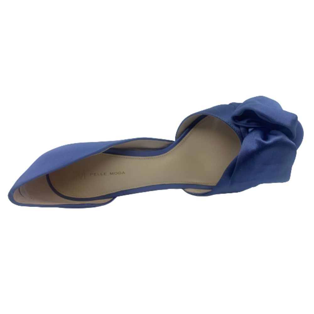 Alera Blue d'Orsay Satin Pelle Moda Pumps