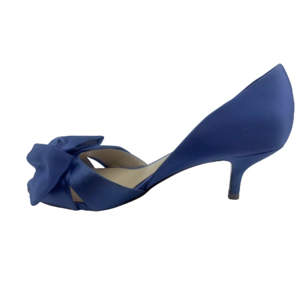 Alera Blue d'Orsay Satin Pelle Moda Pumps