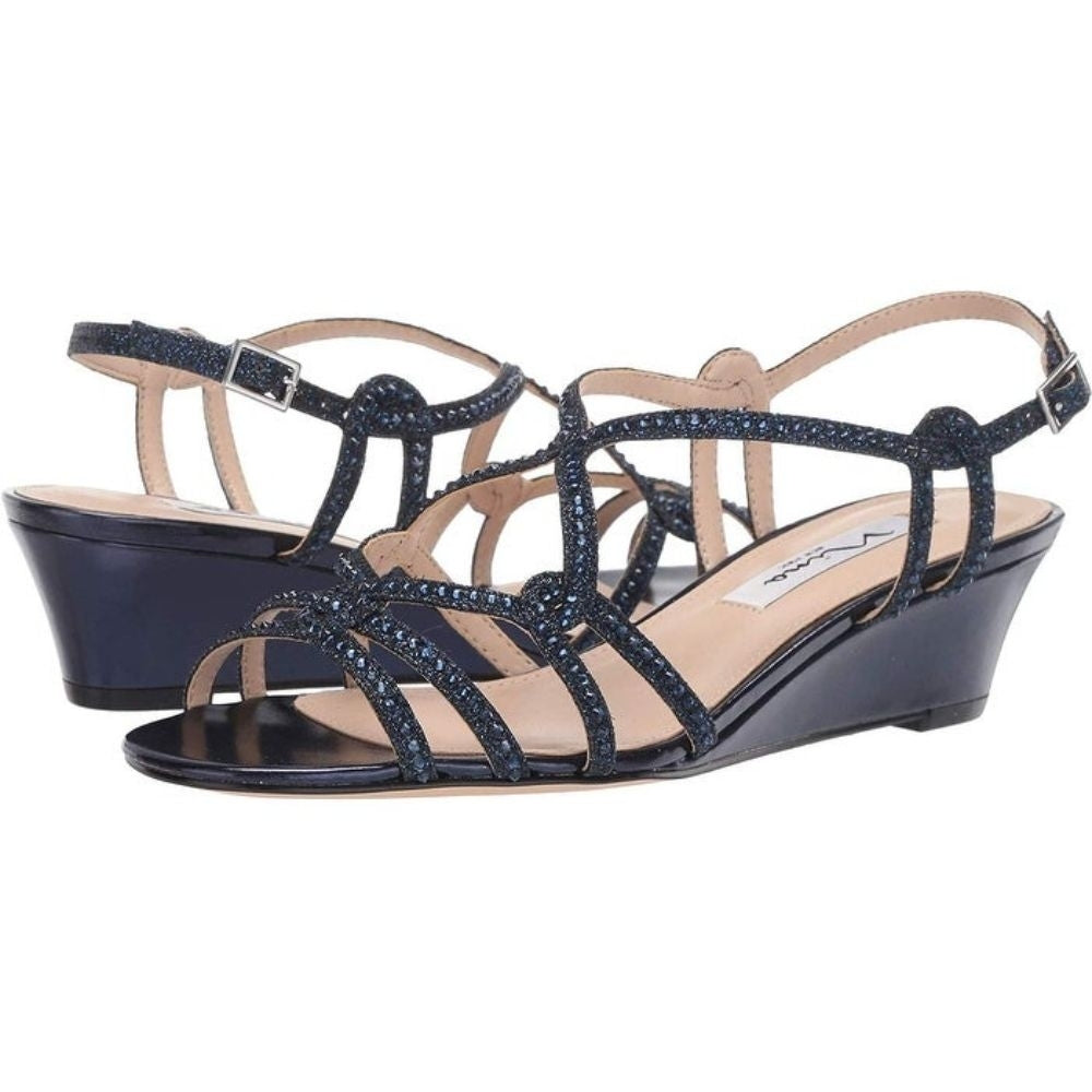 Fynlee Navy Dreamland Nina Wedge Sandals