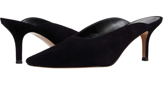 Brandy Black Suede Pelle Moda Mule Pumps