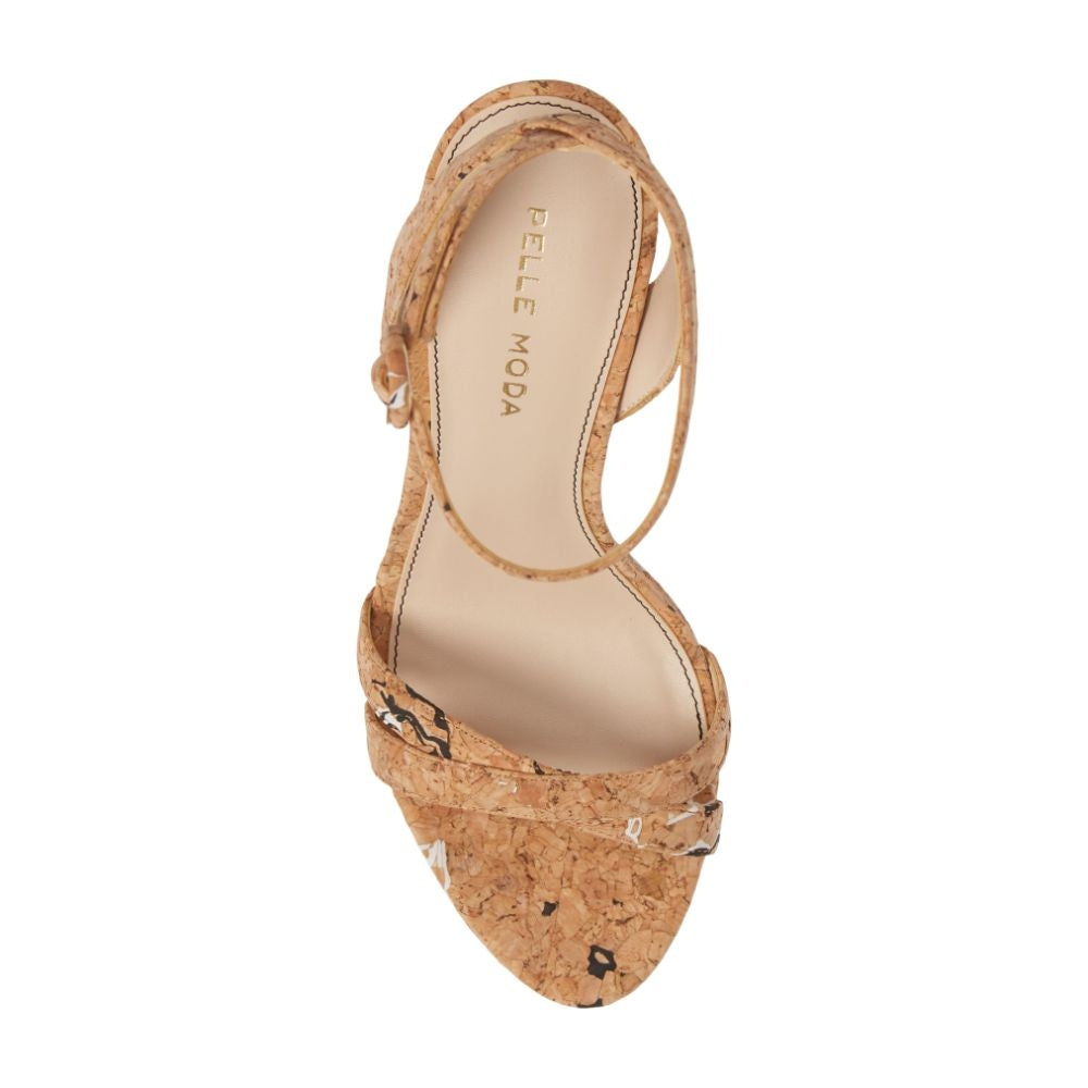 Perth Natural Cork Pelle Moda Platform Sandals