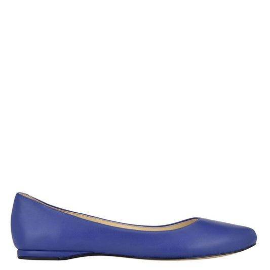 Speakup Dark Blue Leather Nine West Ballet Flats