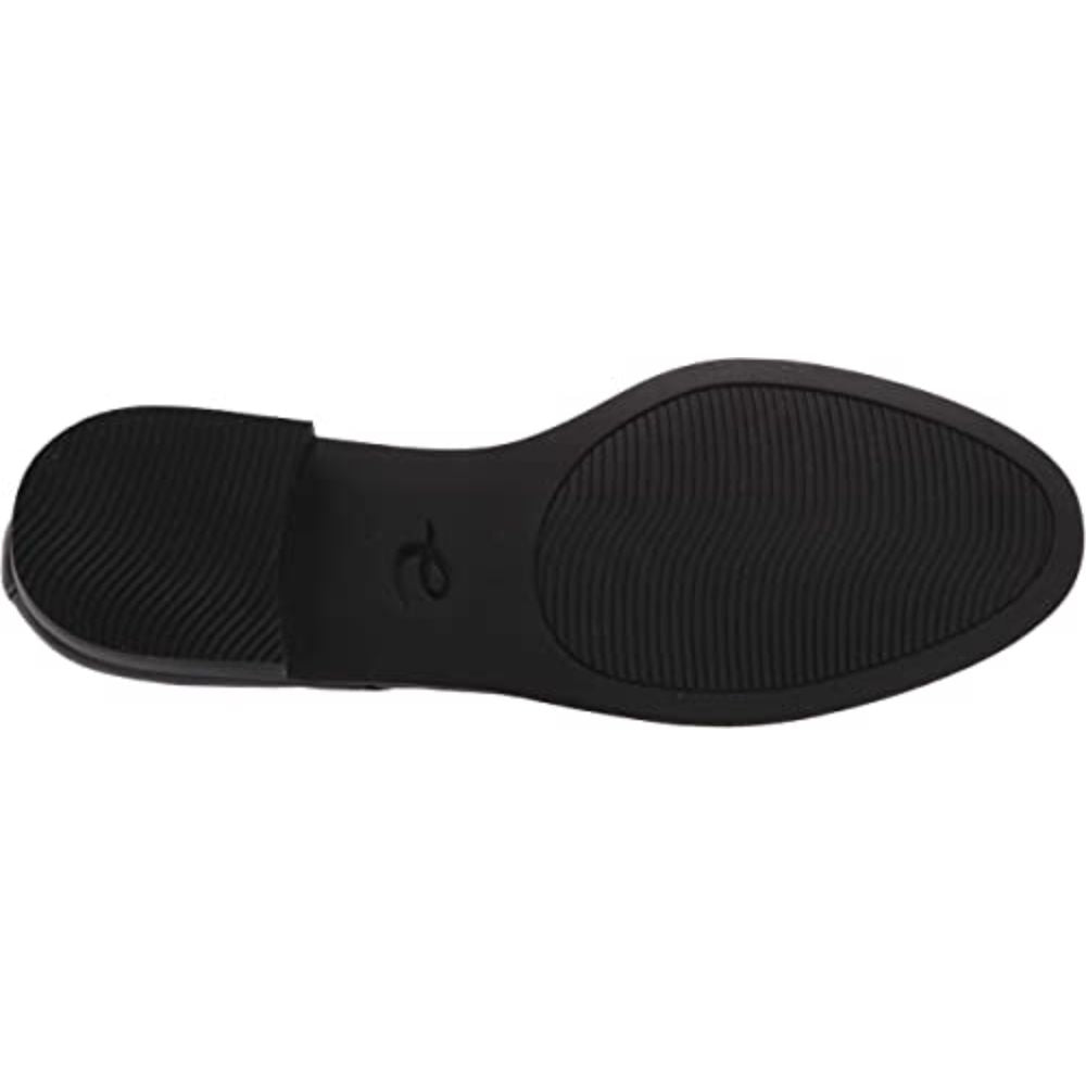 Rania Black Leather Easy Spirit Oxford Flats