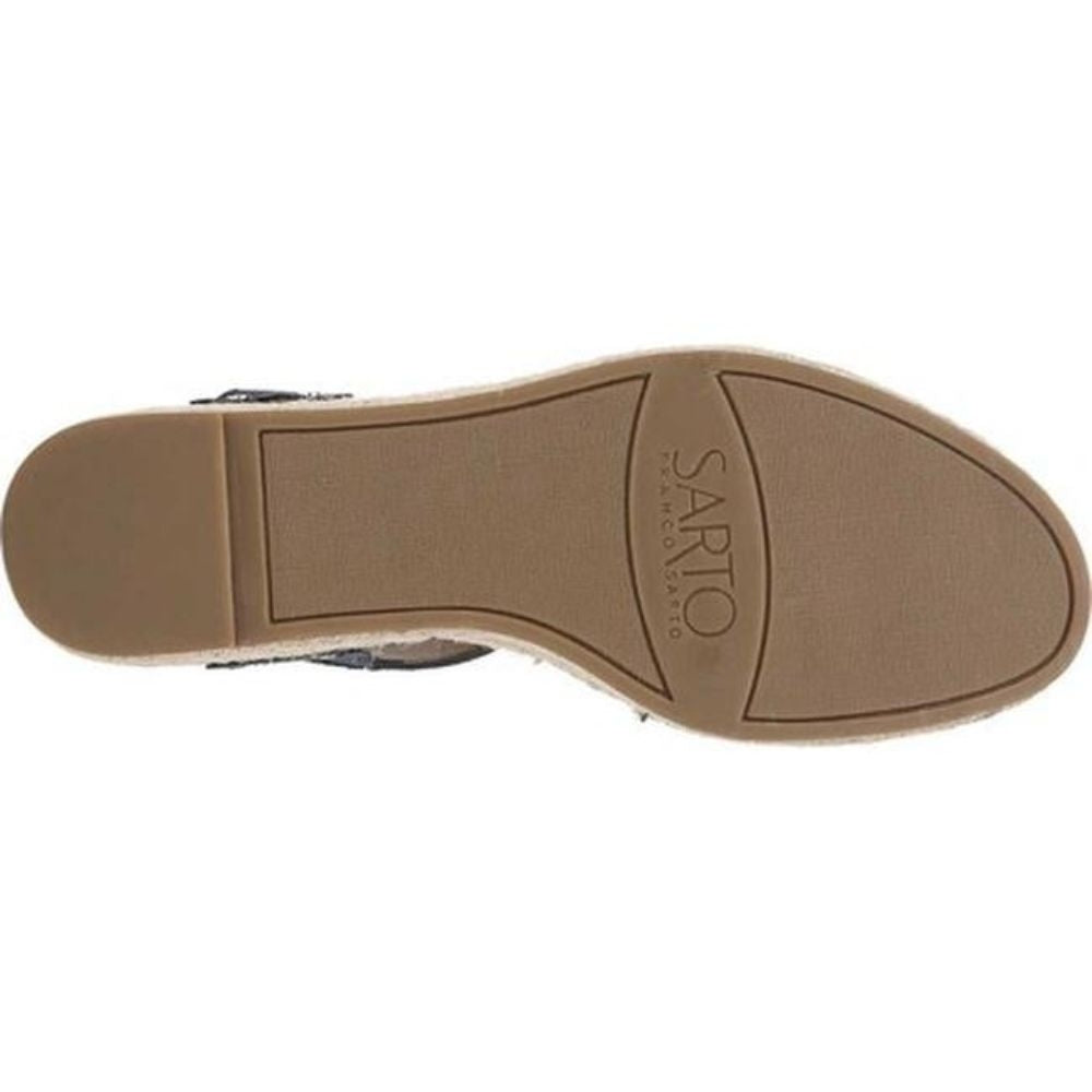 Oak Navy Suede Franco Sarto Platform Wedge Sandals