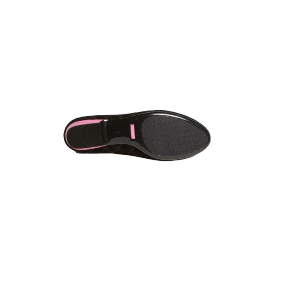 Ameya Black Quilted Suede Isaac Mizrahi Loafers