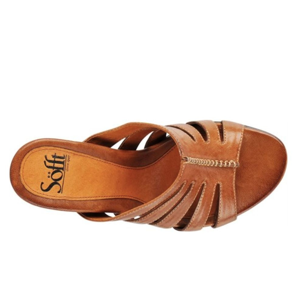 Belicia Brown Leather Sofft Sandals