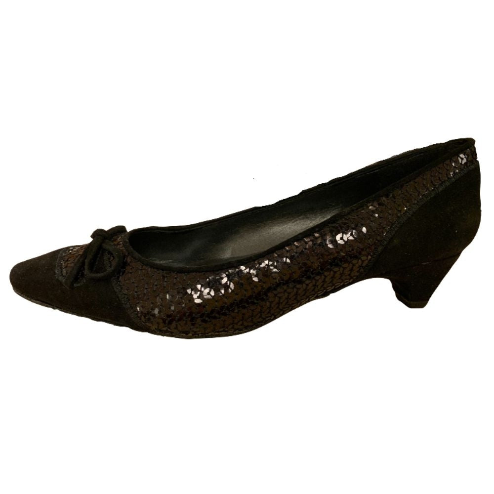 Capo Black Paillettes Stuart Weitzman Pumps