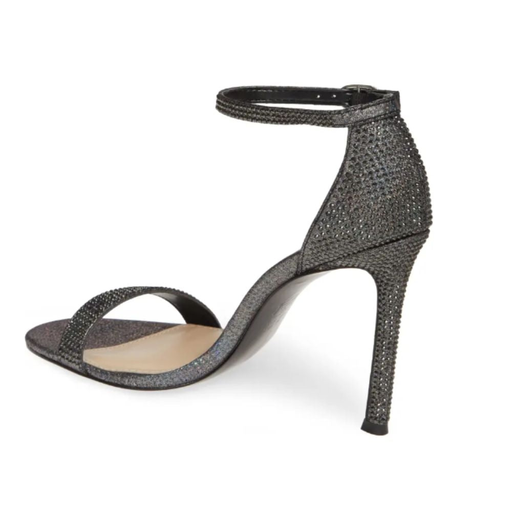 Dayzee Black Embellished Fabric Nina Sandals