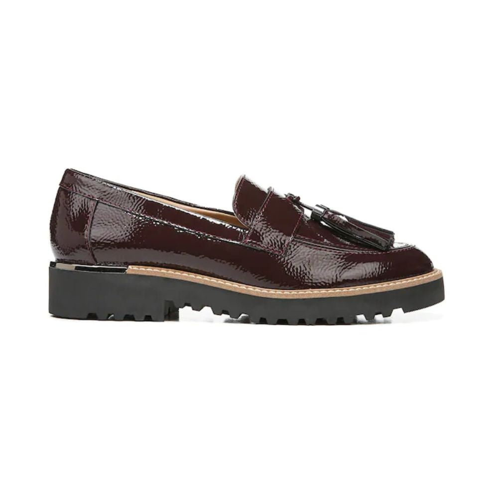 Carney Burgundy Patent Leather Franco Sarto Loafer Flats