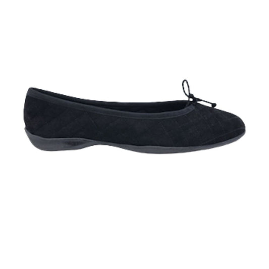Luxe Black Suede Paul Mayer Ballet Flats