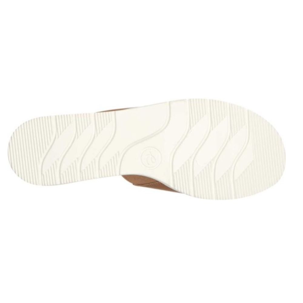 Flora Medium Brown Leather Easy Spirit Slide Sandals