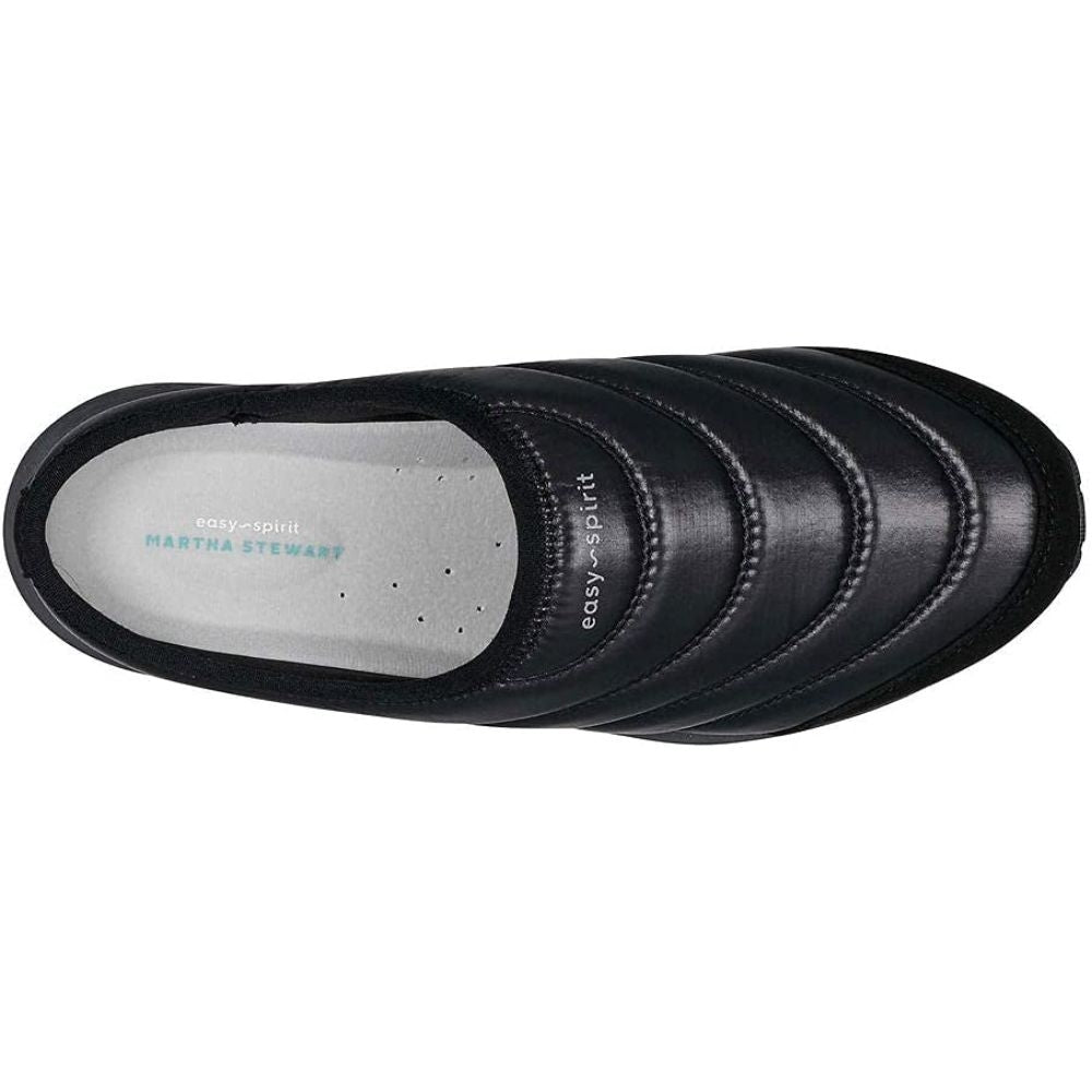 Tisha Black Nylon Easy Spirit Clogs