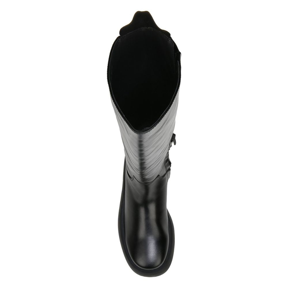 Eliza Black Leather Franco Sarto Boots