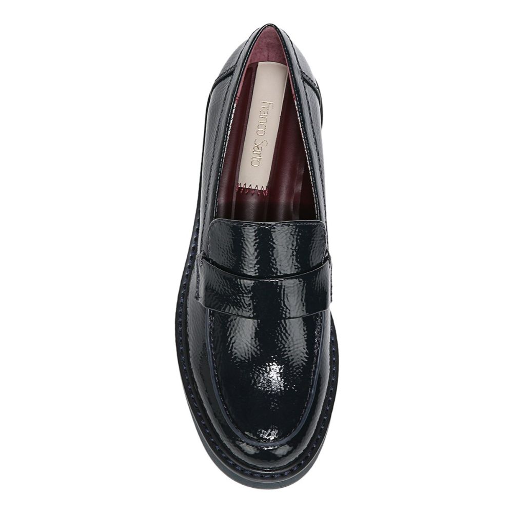 Harper Navy Patent Leather Franco Sarto Loafer Flats
