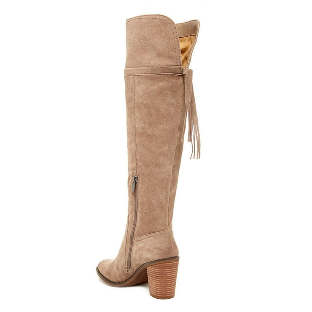 Ellyn Taupe Suede Franco Sarto Over the Knee Boots