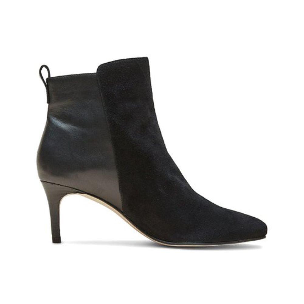 Yesnia Black Leather and Suede Pelle Moda Ankle Boots