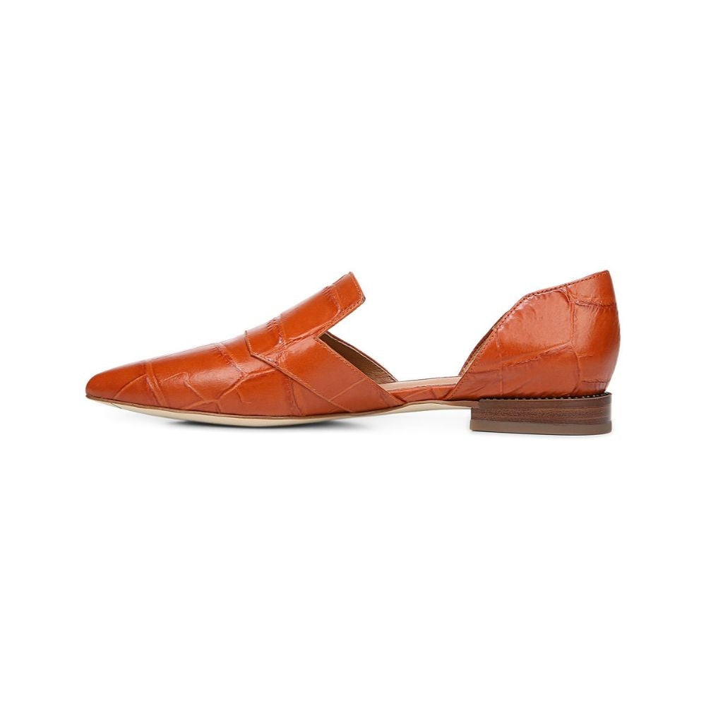 Toby Orange Croco Leather Franco Sarto d'Orsay Flats