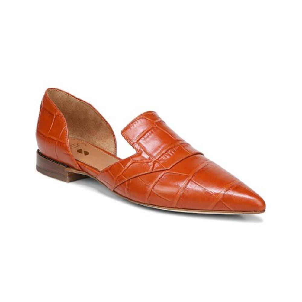 Toby Orange Croco Leather Franco Sarto d'Orsay Flats