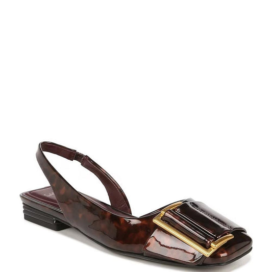 Tracy Sling Tortoise Synthetic Patent Franco Sarto Flats