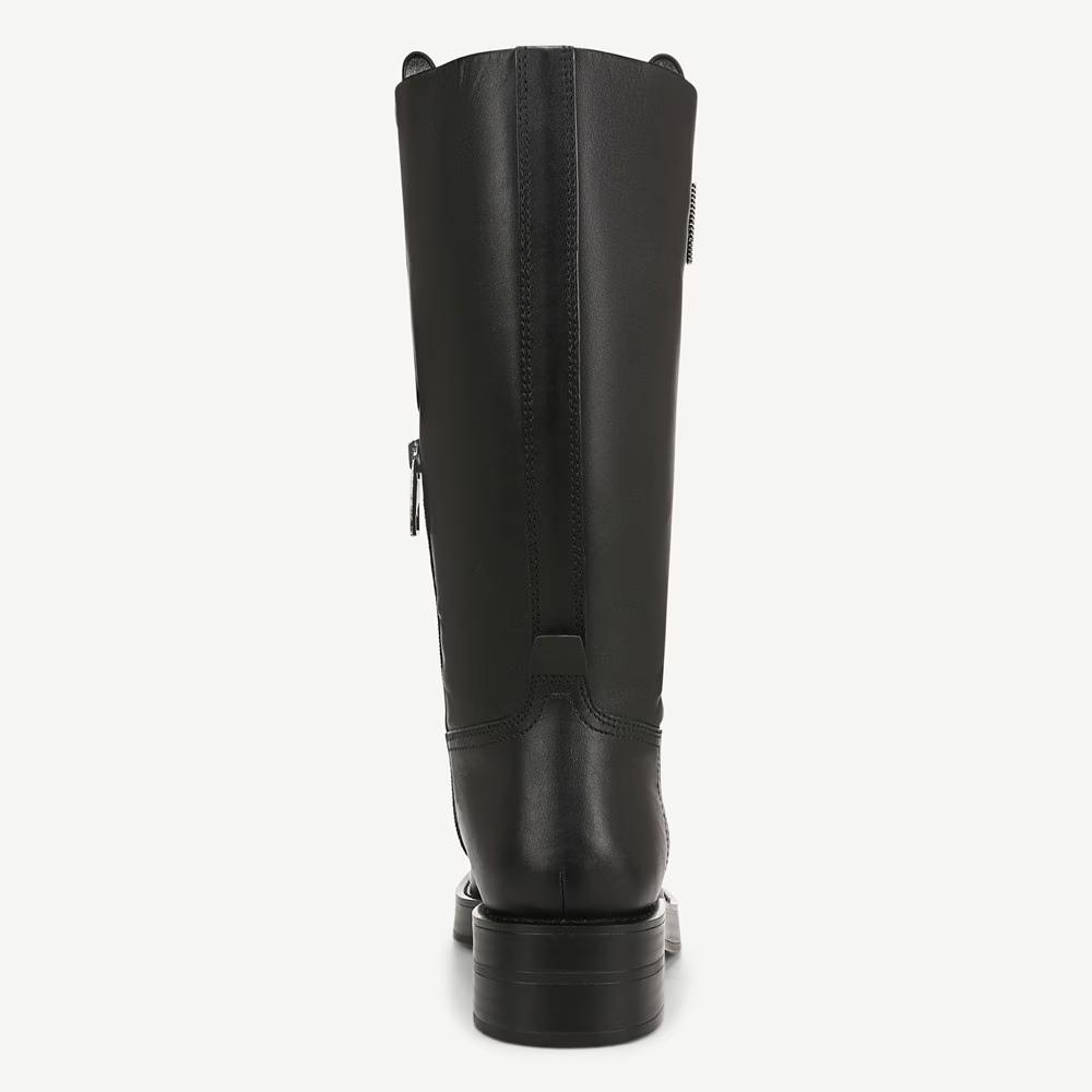 Trevi Black Leather Franco Sarto Mid Calf Boot