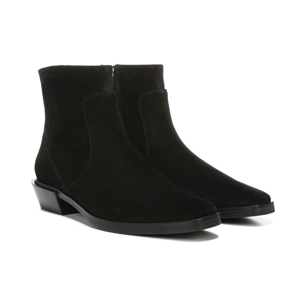 Yeni Black Suede Franco Sarto Ankle Boot