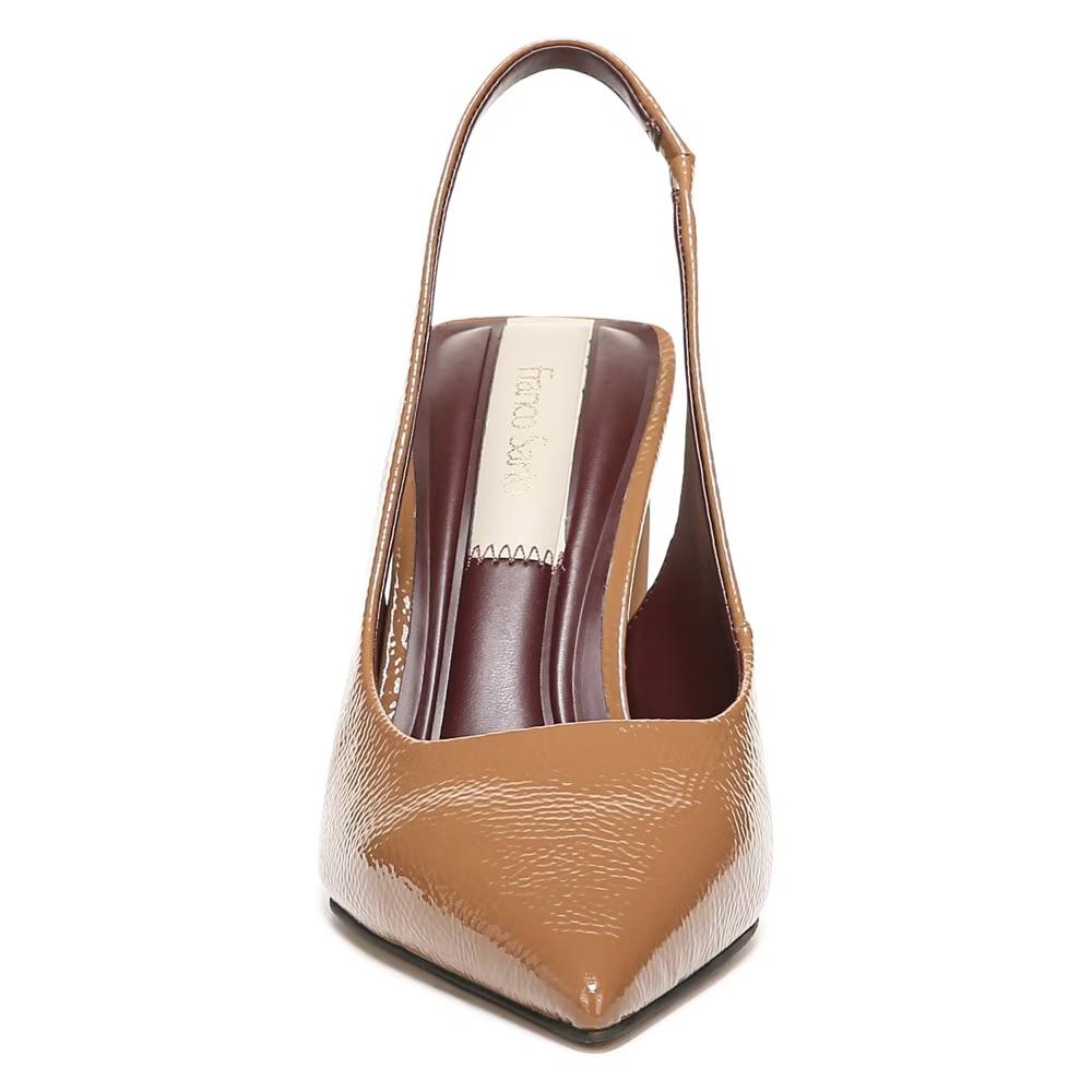 Averie Toffee Patent Slingback Franco Sarto Pumps