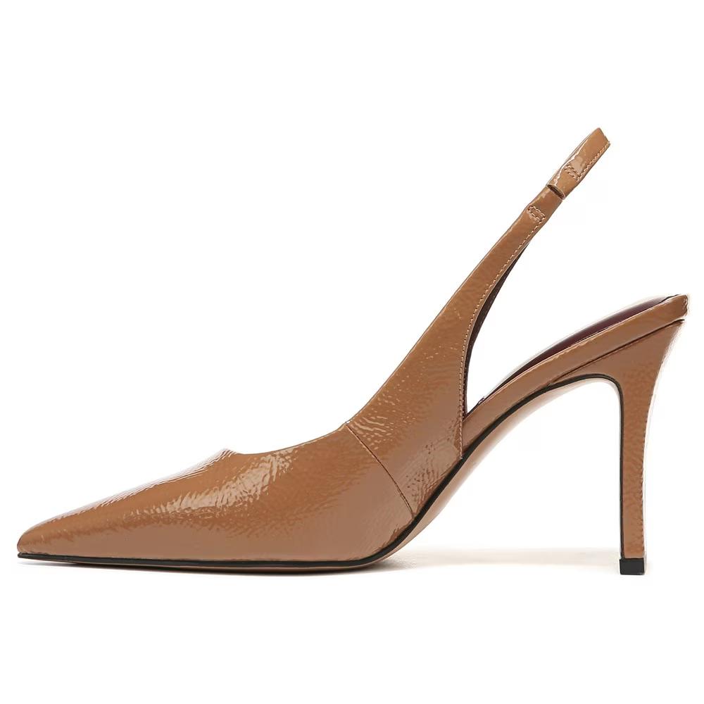 Averie Toffee Patent Slingback Franco Sarto Pumps