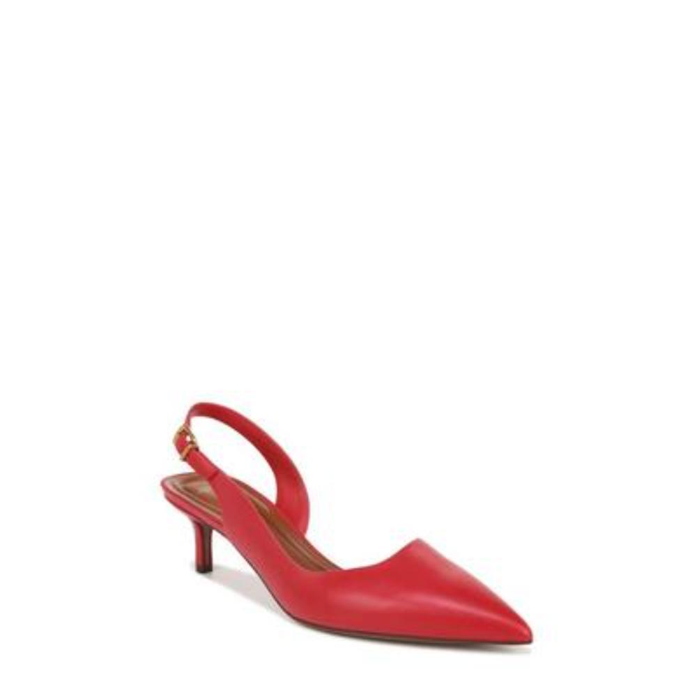 Kimberly Cherry Leather Franco Sarto Slingback Pumps