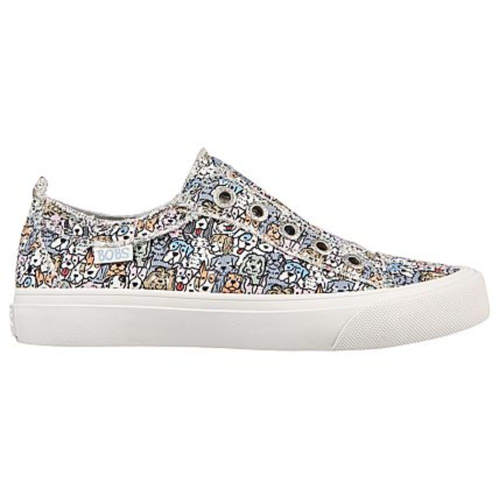 113630 Gray Multi Bobs Be Free Mutt Melody Skechers Sneakers