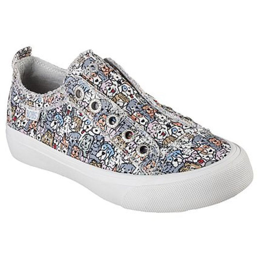 113630 Gray Multi Bobs Be Free Mutt Melody Skechers Sneakers