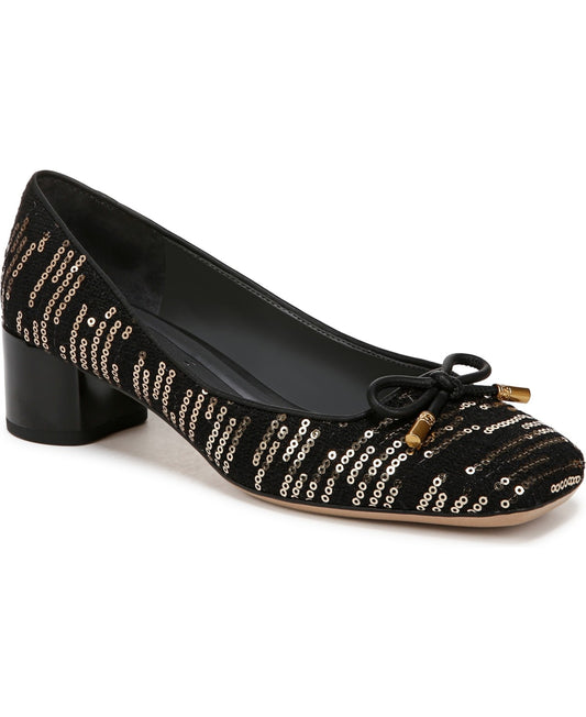 Natalia2 Black Multi Gold Fabric Franco Sarto Pumps
