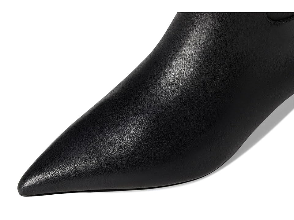 Mala Black Leather Franco Sarto Ankle Boot