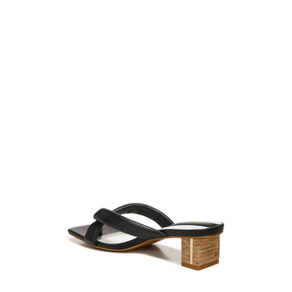 Carmella Black Leather Franco Sarto Sandals