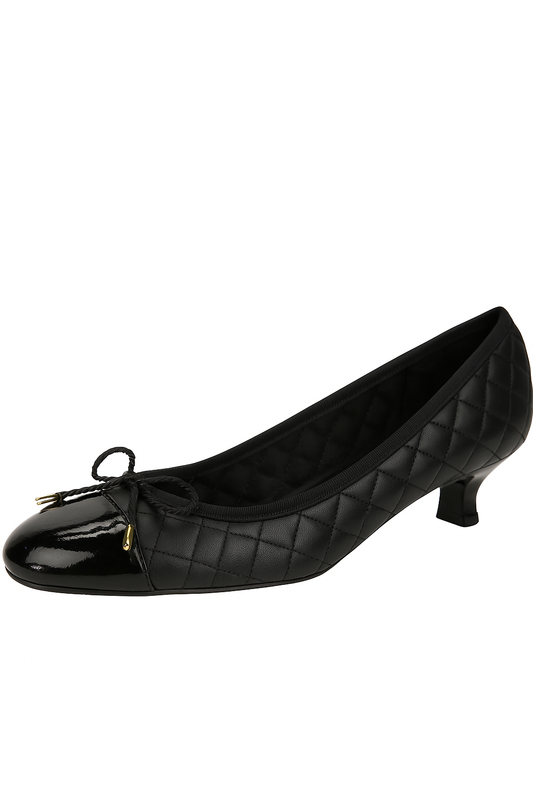 Titou Black Patent and Leather Paul Mayer Pump