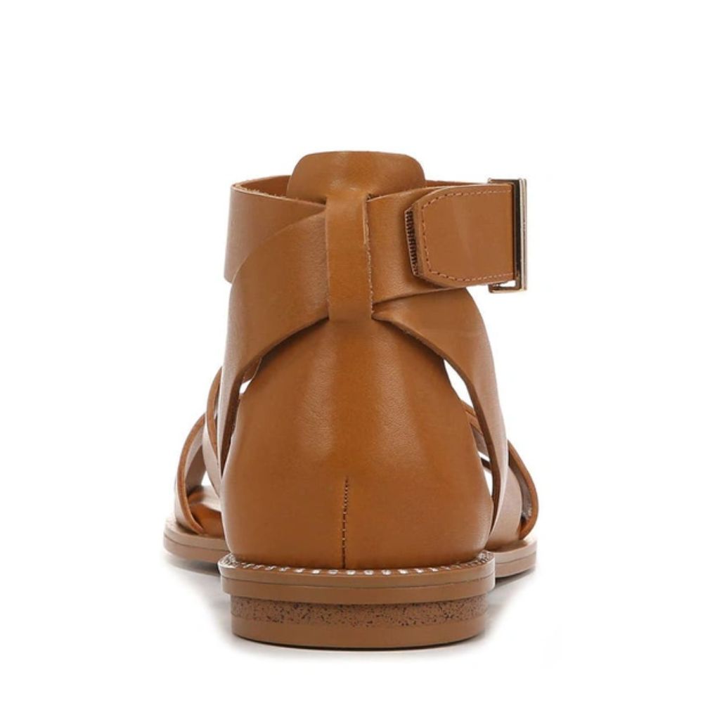 Giola Brown Leather Franco Sarto Flat Sandals