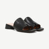 Loran Black Leather Franco Sarto Sandals