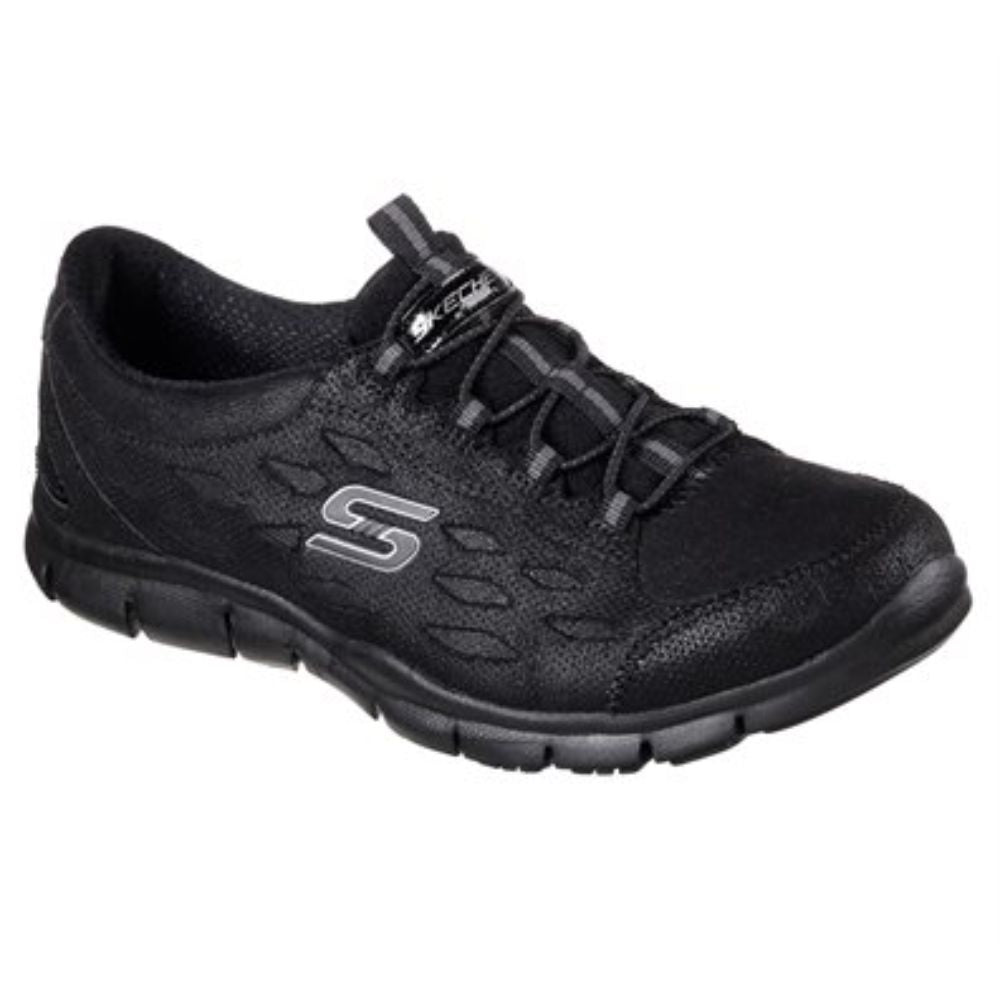 22774 Gratis Simply Serene Black Fabric Skechers Sneakers
